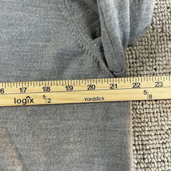 Brooks Brothers V-Neck Sweater Mens XL Gray Long Sleeve Italian Yarn Merino Wool - Picture 5 of 8